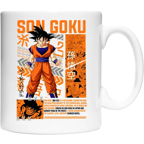 Son Goku - dragon ball z, son goku, goku, anime hero, saiyan warrior, shonen anime, manga anime, japanese anime, anime art - Cup