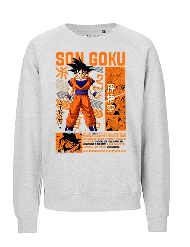 Son Goku - dragon ball z, son goku, goku, anime hero, saiyan warrior, shonen anime, manga anime, japanese anime, anime art - Fairtrade Sweatshirt