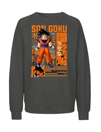 Son Goku - dragon ball z, son goku, goku, anime hero, saiyan warrior, shonen anime, manga anime, japanese anime, anime art - Fairtrade Sweatshirt