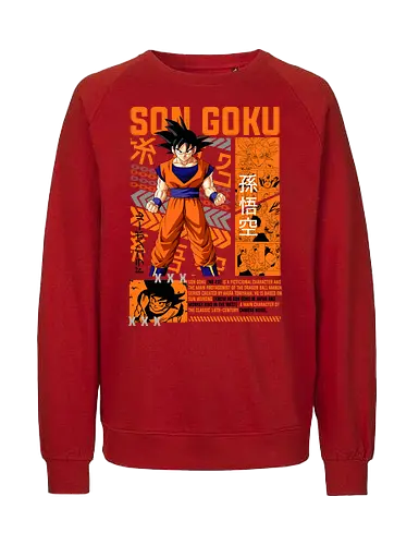Son Goku - dragon ball z, son goku, goku, anime hero, saiyan warrior, shonen anime, manga anime, japanese anime, anime art - Fairtrade Sweatshirt