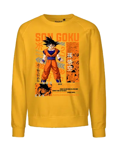 Son Goku - dragon ball z, son goku, goku, anime hero, saiyan warrior, shonen anime, manga anime, japanese anime, anime art - Fairtrade Sweatshirt
