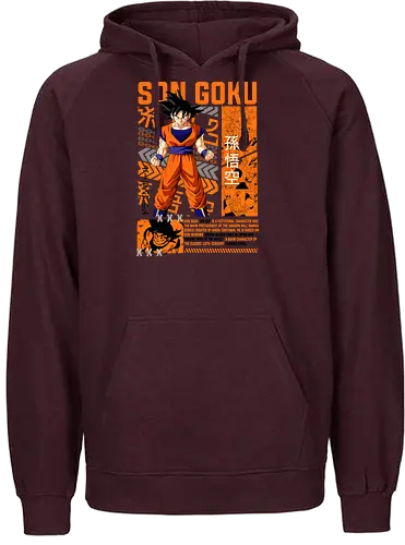Son Goku - dragon ball z, son goku, goku, anime hero, saiyan warrior, shonen anime, manga anime, japanese anime, anime art - Fairtrade Hoodie