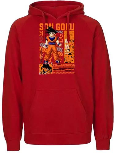 Son Goku - dragon ball z, son goku, goku, anime hero, saiyan warrior, shonen anime, manga anime, japanese anime, anime art - Fairtrade Hoodie