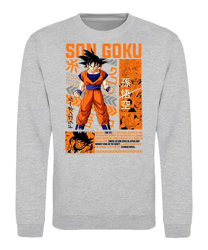 Son Goku - dragon ball z, son goku, goku, anime hero, saiyan warrior, shonen anime, manga anime, japanese anime, anime art - Sweatshirt