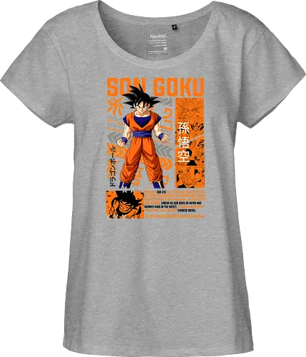 Son Goku - dragon ball z, son goku, goku, anime hero, saiyan warrior, shonen anime, manga anime, japanese anime, anime art - Fairtrade Girl Shirt