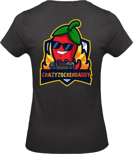 Crazyzockerdaddy - gaming, gamer, zocken, nerd, humor, lustig, spruch, illustration, design, fun - Standard T-Shirt (Women)
