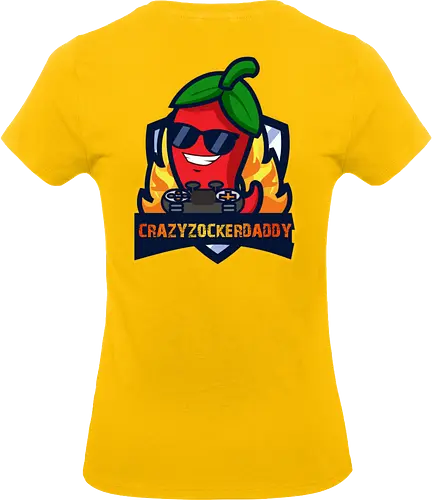 Crazyzockerdaddy - gaming, gamer, zocken, nerd, humor, lustig, spruch, illustration, design, fun - Standard T-Shirt (Women)