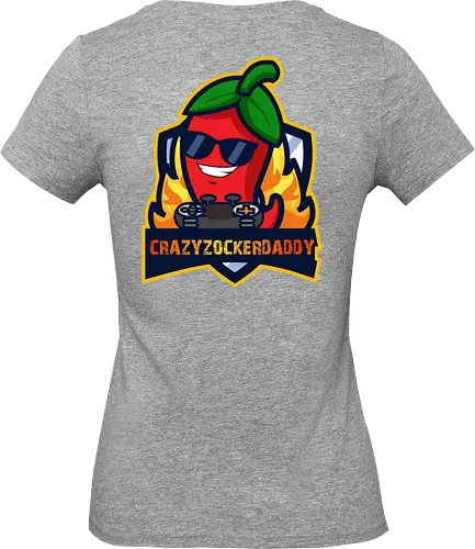 Crazyzockerdaddy - gaming, gamer, zocken, nerd, humor, lustig, spruch, illustration, design, fun - Standard T-Shirt (Women)