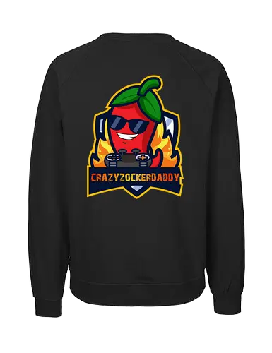 Crazyzockerdaddy - gaming, gamer, zocken, nerd, humor, lustig, spruch, illustration, design, fun - Fairtrade Sweatshirt