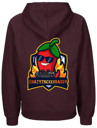 Crazyzockerdaddy - gaming, gamer, zocken, nerd, humor, lustig, spruch, illustration, design, fun - Fairtrade Hoodie
