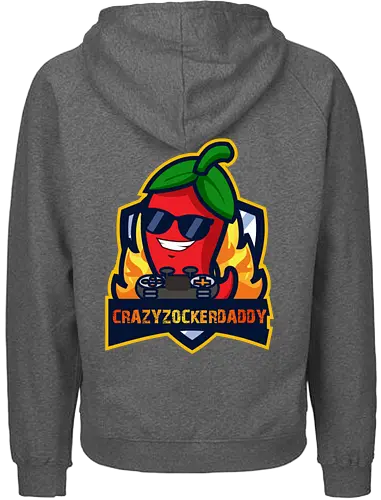 Crazyzockerdaddy - gaming, gamer, zocken, nerd, humor, lustig, spruch, illustration, design, fun - Fairtrade Hoodie