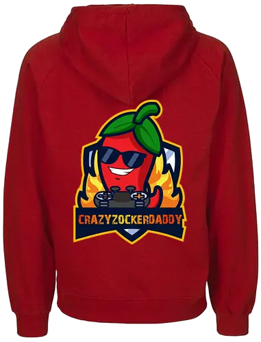 Crazyzockerdaddy - gaming, gamer, zocken, nerd, humor, lustig, spruch, illustration, design, fun - Fairtrade Hoodie