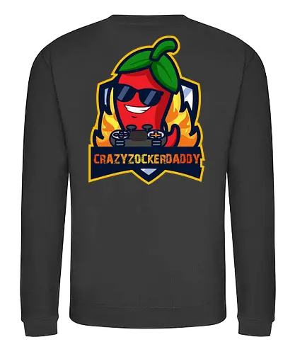 Crazyzockerdaddy - gaming, gamer, zocken, nerd, humor, lustig, spruch, illustration, design, fun - Sweatshirt