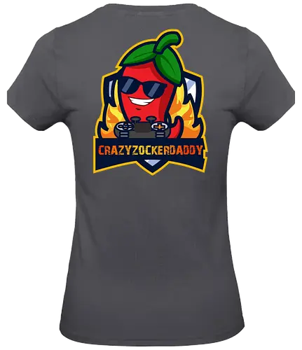 Crazyzockerdaddy - gaming, gamer, zocken, nerd, humor, lustig, spruch, illustration, design, fun - Standard T-Shirt (Women)