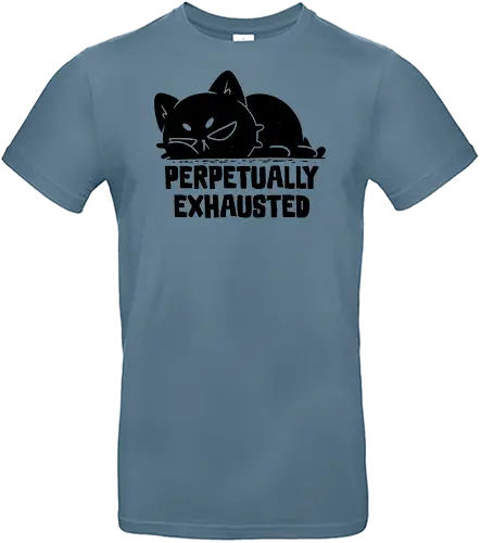 Perpetually Exhausted - cute, tired, koalatees, koala, black cat, cat lover, sleepy, introvert, burnout, sarcastic, ironic, antisocial - Standard T-Shirt