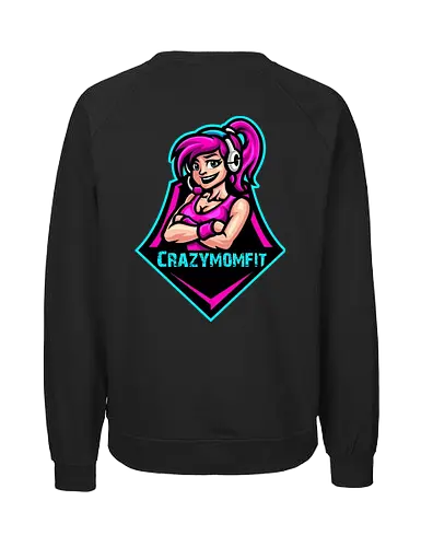 Crazymomfit - gaming, gamer, zocken, nerd, humor, lustig, spruch, illustration, design, fun - Fairtrade Sweatshirt
