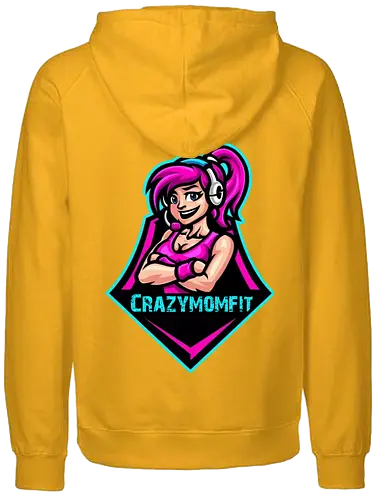 Crazymomfit - gaming, gamer, zocken, nerd, humor, lustig, spruch, illustration, design, fun - Fairtrade Hoodie