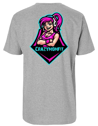 Crazymomfit - gaming, gamer, zocken, nerd, humor, lustig, spruch, illustration, design, fun - Fairtrade T-Shirt