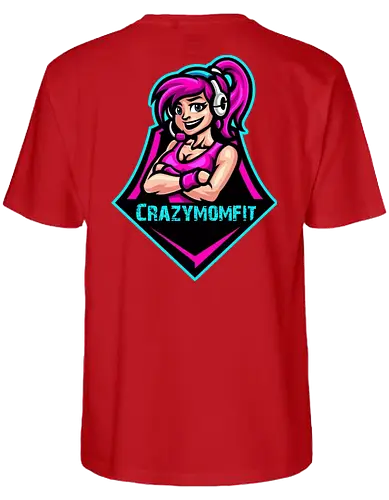 Crazymomfit - gaming, gamer, zocken, nerd, humor, lustig, spruch, illustration, design, fun - Fairtrade T-Shirt