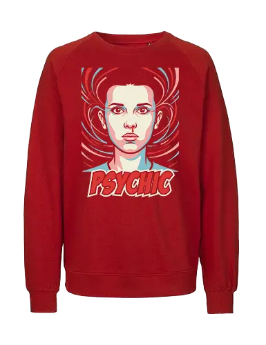 Psychic Power - psychic power shirt, retro sci-fi t-shirt, telekinesis graphic tee, 80s supernatural clothing, nosebleed girl design, mental power apparel, vintage mystery t-shirt, synthwave sci-fi top, psychic girl art, paranormal thriller merch, eleven inspired clothing, retro energy waves graphic, distressed sci-fi shirt, alternative 80s fashion, geek culture streetwear, supernatural fan gift, cosmic energy t-shirt, pop culture hero tee, powerful girl graphic - Fairtrade Sweatshirt