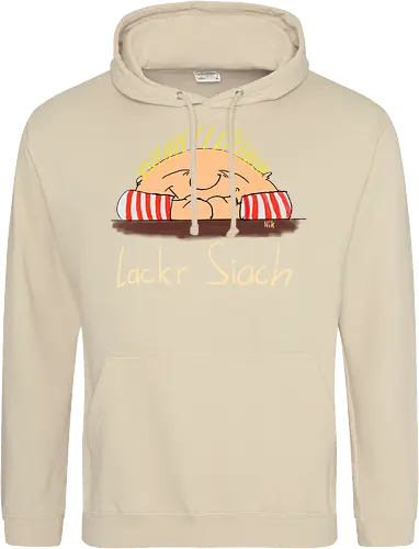 Lackr Siach, helle Schrift