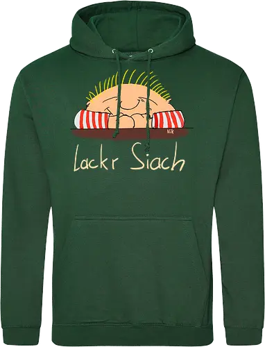 Lackr Siach, helle Schrift