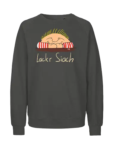 Lackr Siach, helle Schrift - Allgäu, albern - Fairtrade Sweatshirt