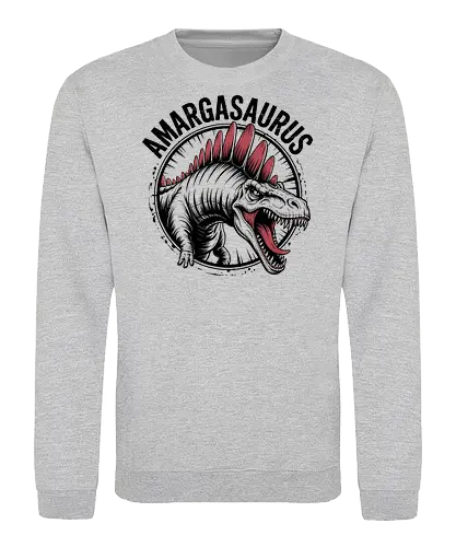 Dinosaurier - Amargasaurus, Dinosaurier, Sauropode, Dino, niedlich, Paläontologie, prähistorisch, Jura, Kreidezeit, Cartoon, ausgestorben, Dinos, langer Hals, Tier, Paläokunst, Skelett, Brontosaurus, Fossil, lustig - Sweatshirt