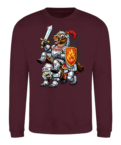 war horse gone wild - horse, fire, flame, illustration, year, zodiac, unicorn, myth, mythical, creature, monster, animal, angry, wild, beast - Sweatshirt