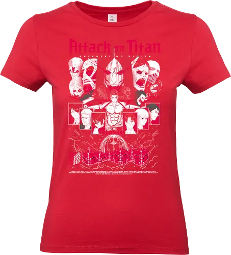 Attack titan - Attack, shingeki no kyojin, anime series, titan battle, dark anime, manga anime, japanese anime, anime art, otaku style - Standard T-Shirt (Women)