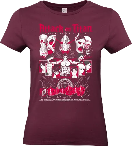 Attack titan - Attack, shingeki no kyojin, anime series, titan battle, dark anime, manga anime, japanese anime, anime art, otaku style - Standard T-Shirt (Women)
