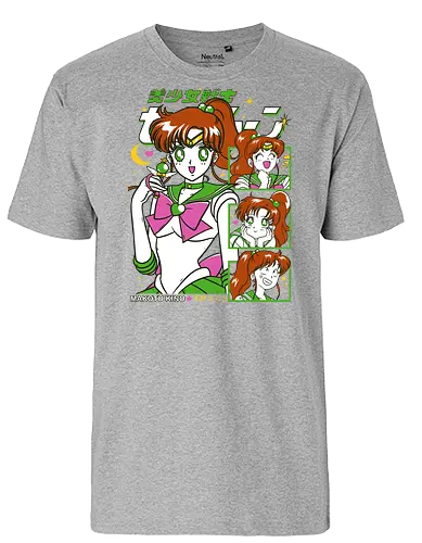 Sailor Jupiter - Sailor, sailor jupiter, makoto kino, lightning guardian, magical girl, shoujo anime, manga anime, japanese anime, anime art - Fairtrade T-Shirt