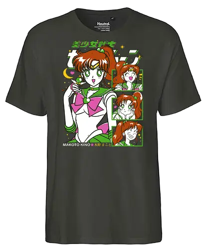 Sailor Jupiter - Sailor, sailor jupiter, makoto kino, lightning guardian, magical girl, shoujo anime, manga anime, japanese anime, anime art - Fairtrade T-Shirt