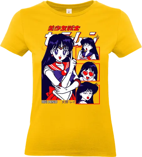 Sailor Mars - sailor, sailor mars, rei hino, fire guardian, magical girl, shoujo anime, manga anime, japanese anime, anime art - Standard T-Shirt (Women)