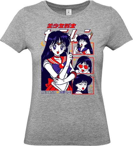 Sailor Mars - sailor, sailor mars, rei hino, fire guardian, magical girl, shoujo anime, manga anime, japanese anime, anime art - Standard T-Shirt (Women)