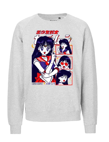 Sailor Mars - sailor, sailor mars, rei hino, fire guardian, magical girl, shoujo anime, manga anime, japanese anime, anime art - Fairtrade Sweatshirt