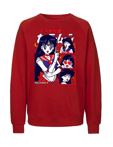 Sailor Mars - sailor, sailor mars, rei hino, fire guardian, magical girl, shoujo anime, manga anime, japanese anime, anime art - Fairtrade Sweatshirt