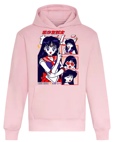 Sailor Mars - sailor, sailor mars, rei hino, fire guardian, magical girl, shoujo anime, manga anime, japanese anime, anime art - Heavyweight Hoodie
