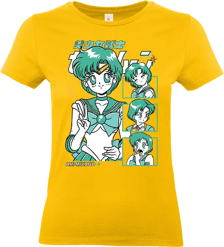 Sailor Mercury - sailor, sailor mercury, ami mizuno, water guardian, magical girl, shoujo anime, manga anime, japanese anime, anime art - Standard T-Shirt (Women)