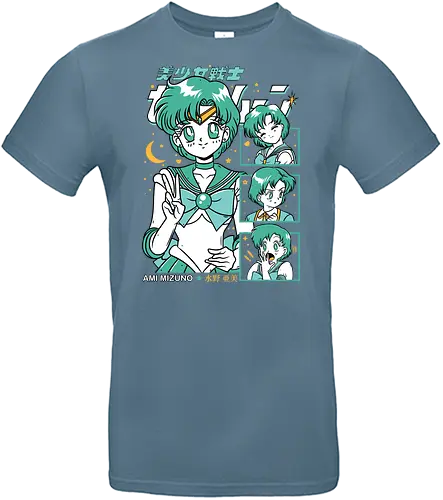 Sailor Mercury - sailor, sailor mercury, ami mizuno, water guardian, magical girl, shoujo anime, manga anime, japanese anime, anime art - Standard T-Shirt