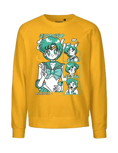 Sailor Mercury - sailor, sailor mercury, ami mizuno, water guardian, magical girl, shoujo anime, manga anime, japanese anime, anime art - Fairtrade Sweatshirt