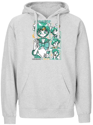 Sailor Mercury - sailor, sailor mercury, ami mizuno, water guardian, magical girl, shoujo anime, manga anime, japanese anime, anime art - Fairtrade Hoodie