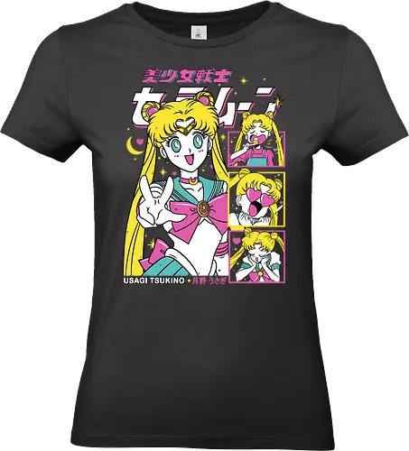 Sailor Usagi Moon - sailor, usagi tsukino, magical girl, classic anime, anime girl, shoujo anime, manga anime, japanese anime, anime art - Standard T-Shirt (Women)