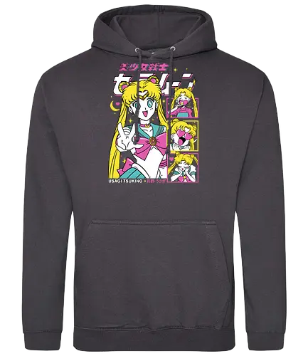Sailor Usagi Moon - sailor, usagi tsukino, magical girl, classic anime, anime girl, shoujo anime, manga anime, japanese anime, anime art - Standard Hoodie