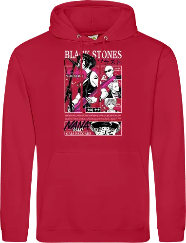 Black Stones - nana anime, black stones, blast band, punk rock anime, music anime, anime band, shoujo anime, manga anime, japanese anime, anime art - Standard Hoodie