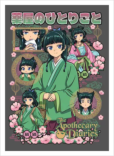 The apothecary diaries - the apothecary diaries, maomao, kusuriya no hitorigoto, historical anime, anime girl, mystery anime, manga anime, japanese anime, anime art - Artprint