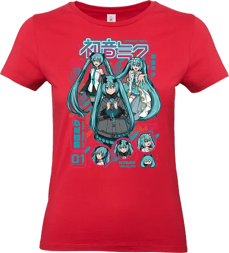 Hatsune Miku - hatsune miku, vocaloid, virtual singer, anime idol, j pop aesthetic, futuristic anime, anime art, japanese pop, otaku style - Standard T-Shirt (Women)