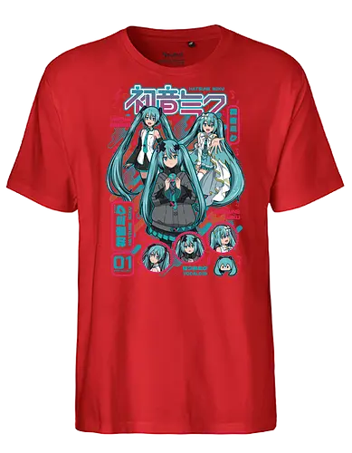 Hatsune Miku - hatsune miku, vocaloid, virtual singer, anime idol, j pop aesthetic, futuristic anime, anime art, japanese pop, otaku style - Fairtrade T-Shirt