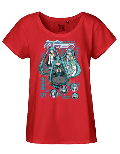 Hatsune Miku - hatsune miku, vocaloid, virtual singer, anime idol, j pop aesthetic, futuristic anime, anime art, japanese pop, otaku style - Fairtrade Girl Shirt