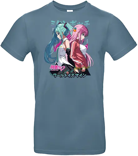 Miku & Bocchi - bocchi the rock, hatsune miku, anime musicians, music anime, kawaii band, anime crossover, manga anime, japanese anime, anime art - Standard T-Shirt